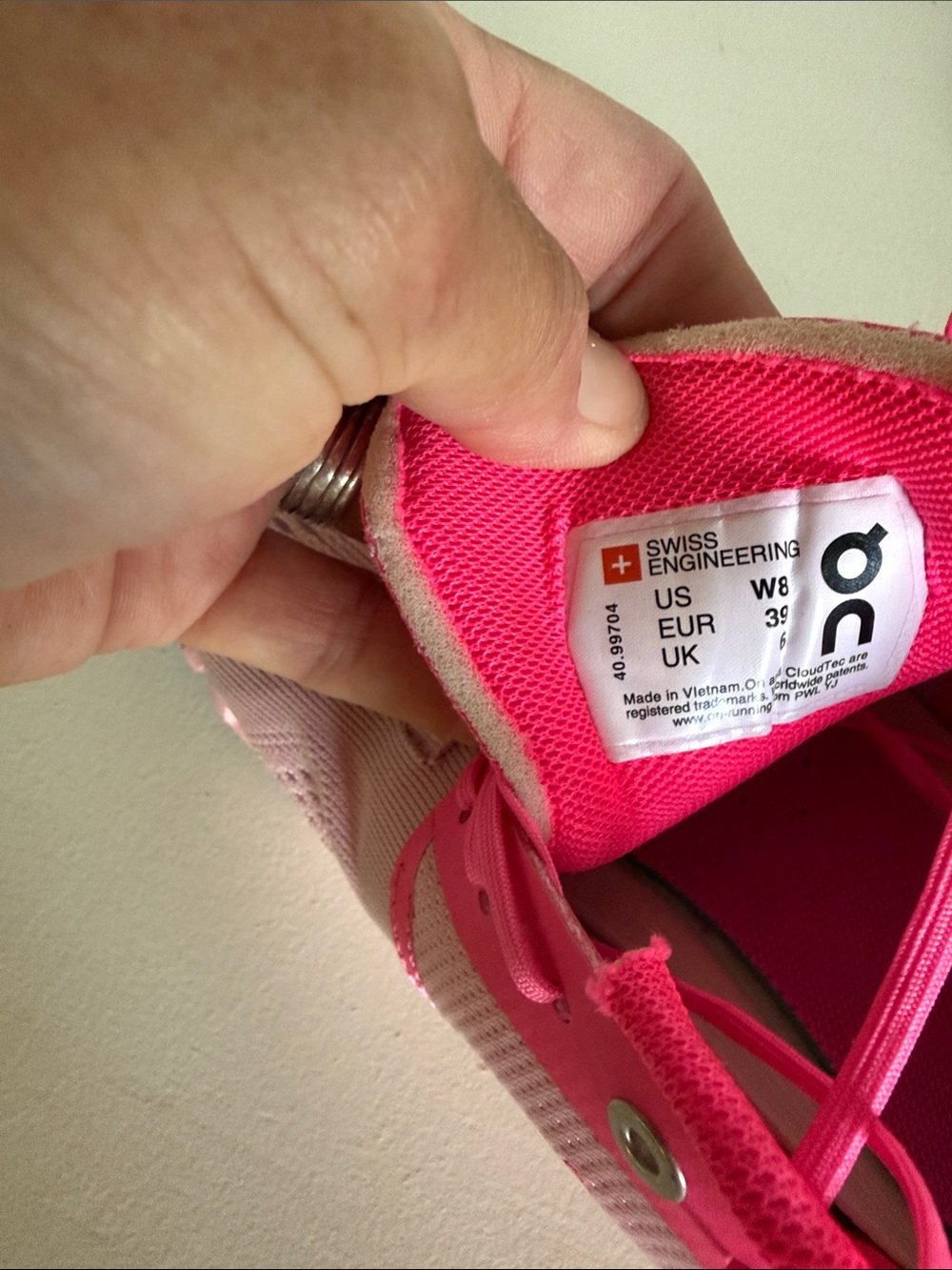 On Running Women's Pink Gradient Athletic Sneakers - Picture 4 of 5